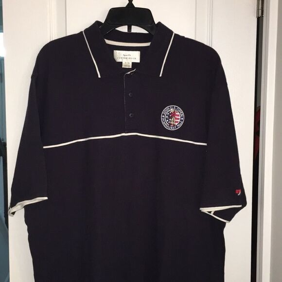Vintage cutter & Buck Dk blue 2005 US Open Pinehurst Putter Boy Golf Polo Shirt - Picture 1 of 4